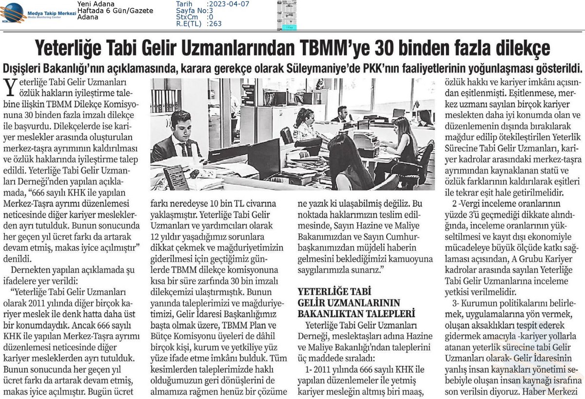 #YeterliğeTabiGelirUzmanı 2011 yılında 666Sayılı KHK ile kariyer meslekler arasındaki MerkezTaşra ayrımı nedeniyle 12 yıldır HAKSIZLIĞA uğramıştır. 
Meclise 30 bin imzalı dilekçe verildi
Aileleri ile 100 bin kişilik seçmenin kırmızı çizgisi budur <a href="/RTErdogan/">Recep Tayyip Erdoğan</a> <a href="/avhamzadag/">HAMZA DAĞ</a>