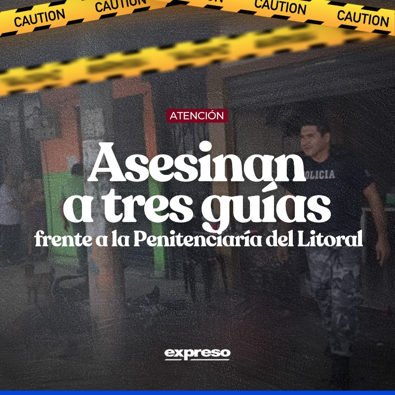 Expresoec's tweet photo. La tarde de este jueves, tres guías fueron asesinadas en los exteriores del Centro de Rehabilitación Social de Varones de Guayaquil, también conocida como Penitenciaría del Litoral, ubicada en el kilómetro 16.5 de la vía Daule.

Más información: