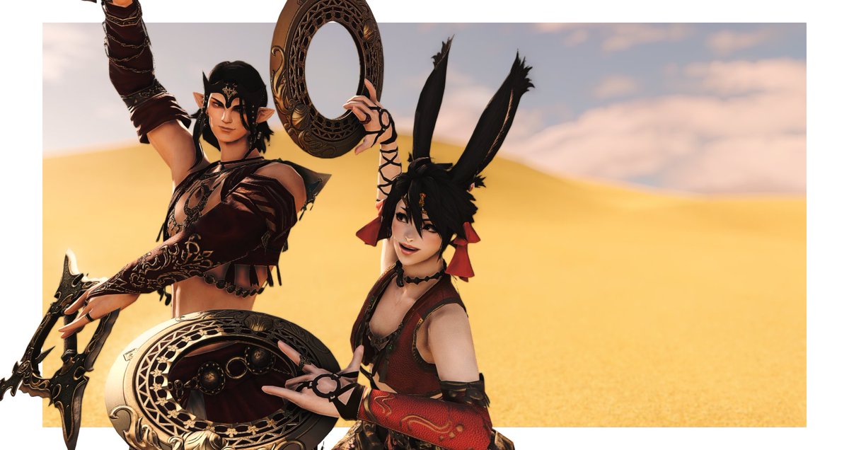 Nerimaemae's tweet photo. Me &amp; the bf
...
#GPOSERS #ffxiv #gposer #Vierapril #ReShade #screenshot #viera #elzen https://t.co/LP1tMIdEYt