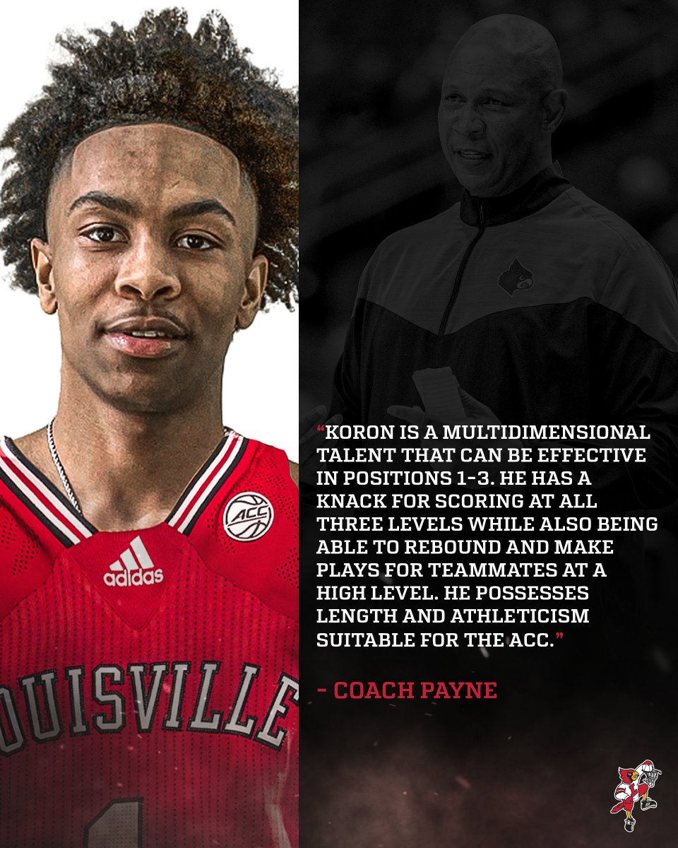 LouisvilleMBB's tweet photo. .@CoachKennyPayne on what @KoronDavis is bringing to The Ville.

#GoCards https://t.co/jx13zOtp3t