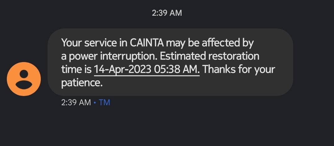 gerarddrilonjr's tweet photo. @meralco @msbaeseungwan your automated SMS says there is. pakipuntahan ASAP. https://t.co/RprMzZWUjh