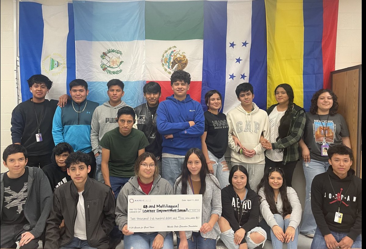 A HUGE THANK YOU to the Marble Falls Education Foundation and Marble Falls Chicken Express for the grant that will fund our MFHS Proyecto Metas. Our goal  is to empower and motivate EB students to succeed beyond high school. <a href="/mfisdEL/">MFISD BIL/ESL Programs</a> <a href="/MFEdFoundation/">Marble Falls Education Foundation</a>