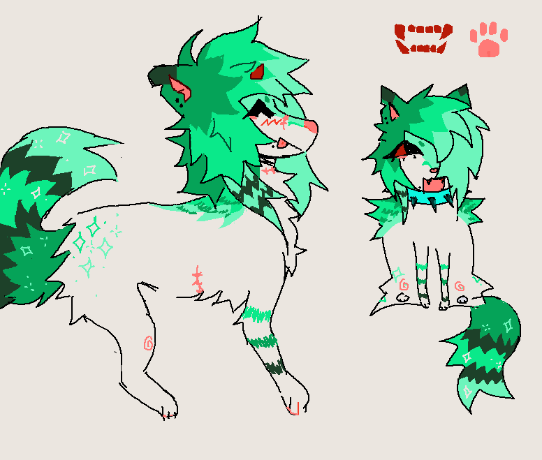 gelrune's tweet photo. sparkle dog design therapy! 💚❤️🖤 https://t.co/L9DcDwbdqt