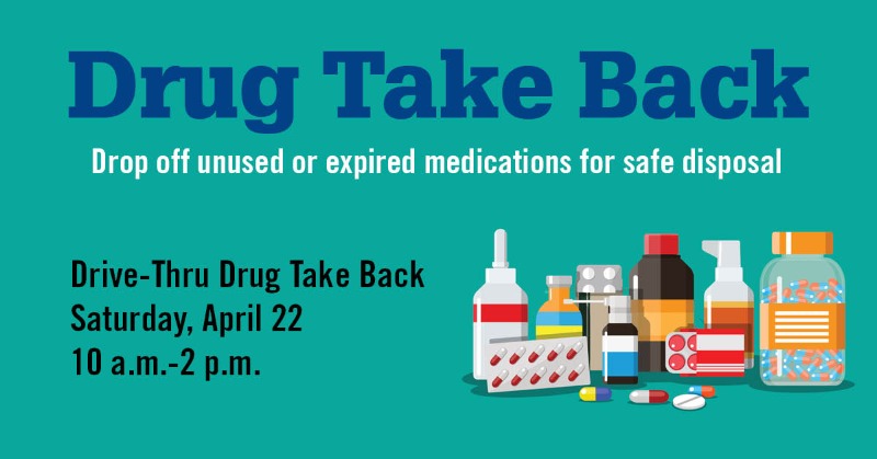 Froedtert's tweet photo. Dispose of unused or expired medication SAFELY, keeping them out of landfills and water systems and away from pets, children and others. Turn in unused or expired medication at one of our drive-thru collection sites on Saturday, April 22. #drugtakebackday