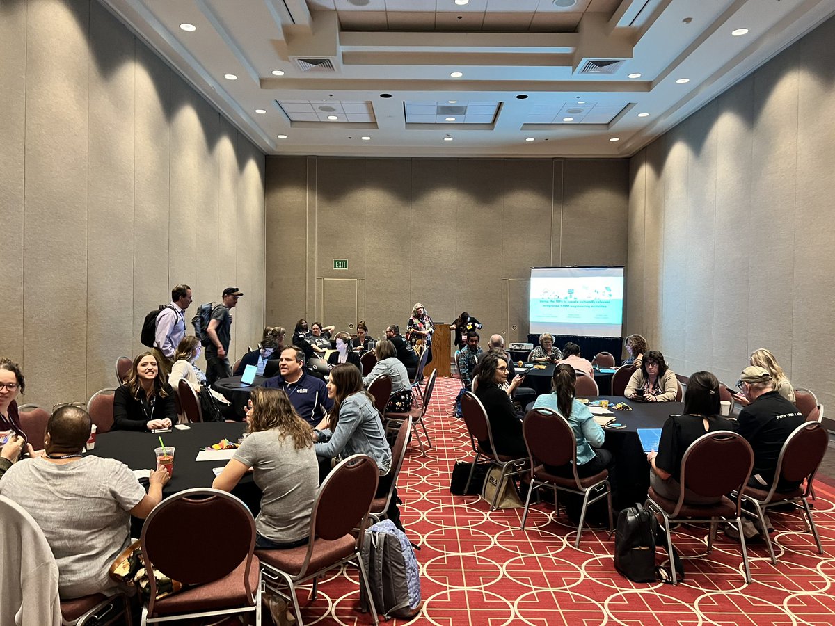 TRoberts85's tweet image. Standing room only for elementary teachers learning how to create and implement culturally relevant integrated STEM learning experiences at #ITEEA2023
