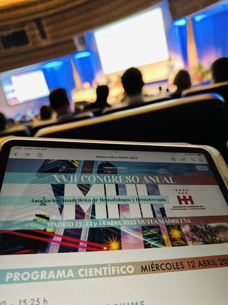 Hoy ha tocado jornada en el Congreso de la #AMHH Asociación Madrileña de Hematología y Hemoterapia <a href="/hematologiamadr/">AMHH</a> ✨ | #BMSemployee