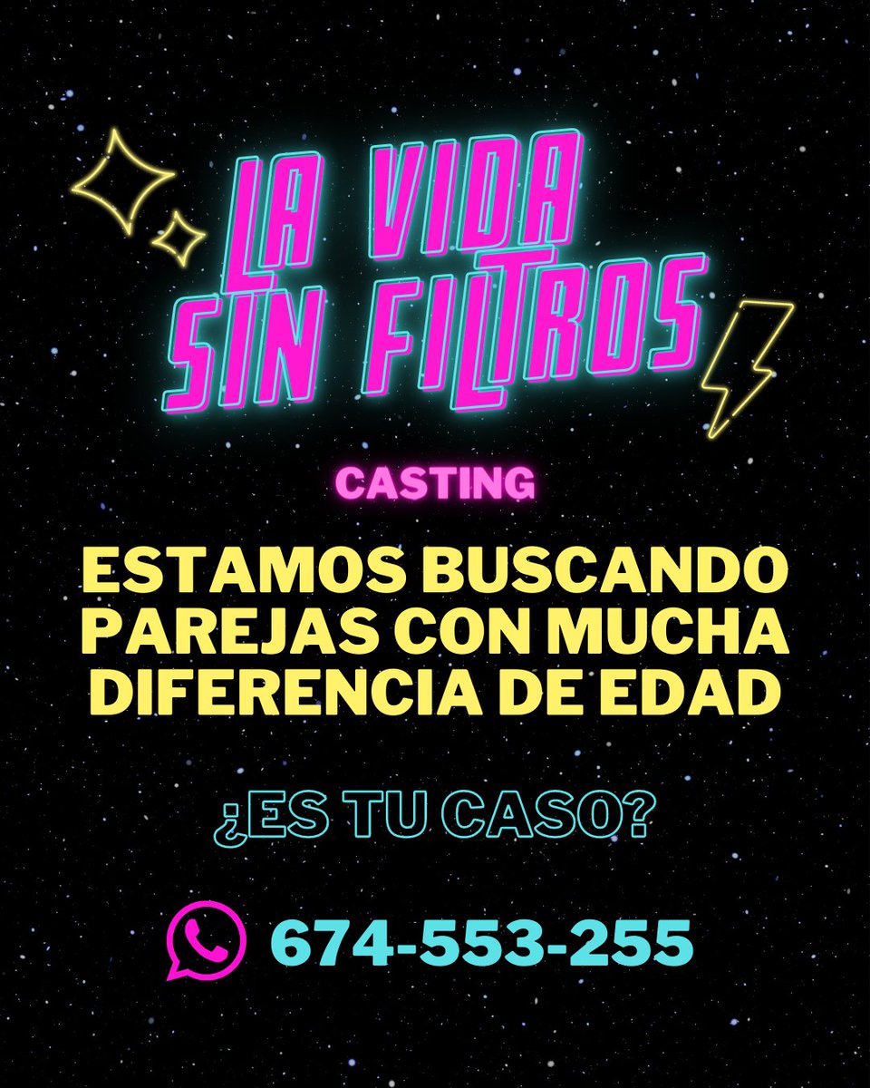 Si quieres participar en el nuevo programa de Cristina Tárrega, #LaVidaSinFiltros, escríbenos y cuéntanos tu historia 👇 

✨ Parejas con diferencia de edad. ¿Es tu caso? ⚡ ver.tw/cvls52