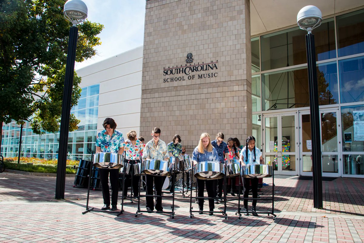 USC School of Music (@gamecockmusic) on Twitter photo #GamecockMusic Palmetto Pans will be performing at the <a href="/KogerCenter/">Koger Center for the Arts</a> Plaza Stage on April 18! Join them as they perform island classics and popular music on 55-gallon oil drums transformed into musical instruments. Details: Tuesday, April 18 at 12 p.m. #USCMusic @UofSCEvents #GamecockMusic Palmetto Pans will be performing at the <a href="/KogerCenter/">Koger Center for the Arts</a> Plaza Stage on April 18! Join them as they perform island classics and popular music on 55-gallon oil drums transformed into musical instruments. Details: Tuesday, April 18 at 12 p.m. #USCMusic @UofSCEvents