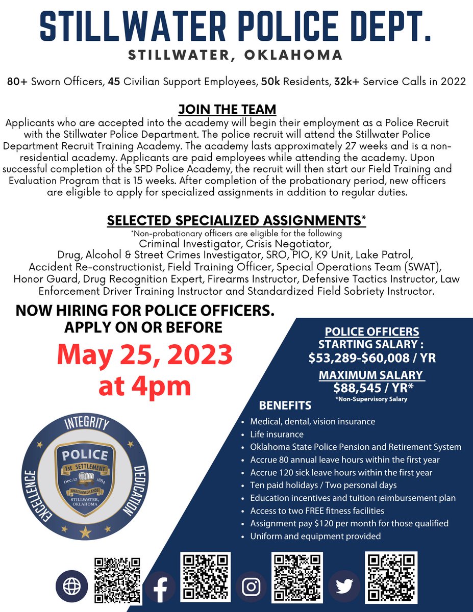 Stillwater Police Department (Oklahoma) on Twitter "The time has