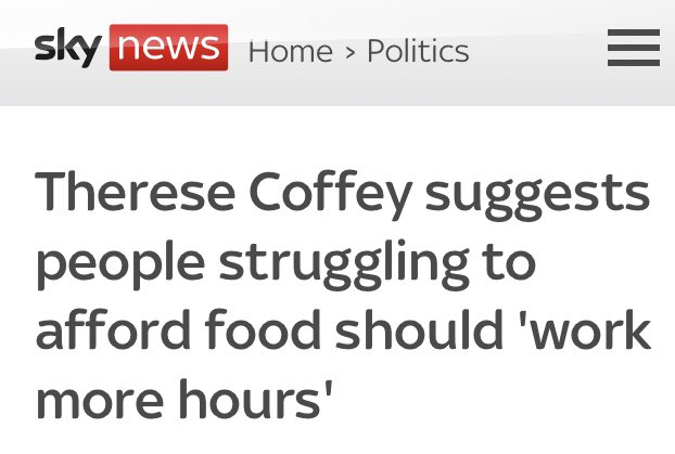 Are you struggling to pay your mortgage or put food on the table since that KamiKwasi budget?

Therese Coffey, why not just 'work more hours'.