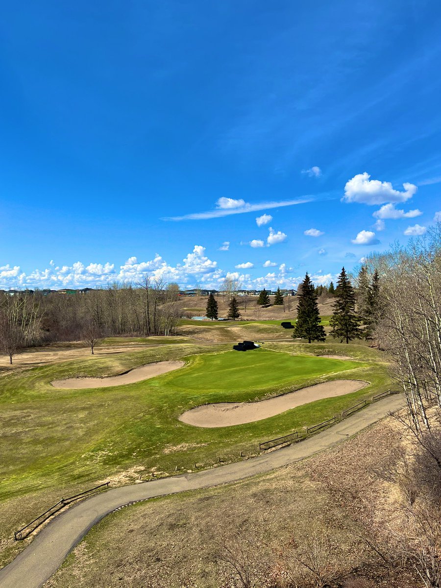 Beautiful spring day! The greens are in excellent shape, and we look forward to seeing you back on the course when we open later this month! Stay tuned! #yeggolf