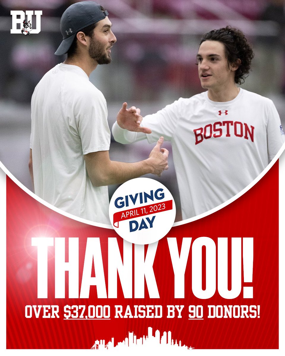 🙌 to all of our supporters who participated in #BUGivingDay‼️ Your generosity goes a long way in helping us continue to elevate the program and enhance the lives of our student-athletes. #ProudToBU