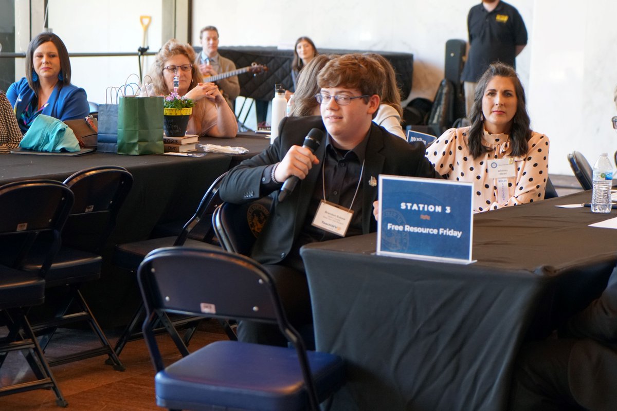 Many students within the first class of Grow Your Own (GYO) students joined West Virginia Milken Educators during the 2023 West Virginia Milken Forum today. 🍎 

Learn more 👉 bit.ly/3zuO15v

#WVEd #ThankATeacher #TeachWV  #WVMilkenForum