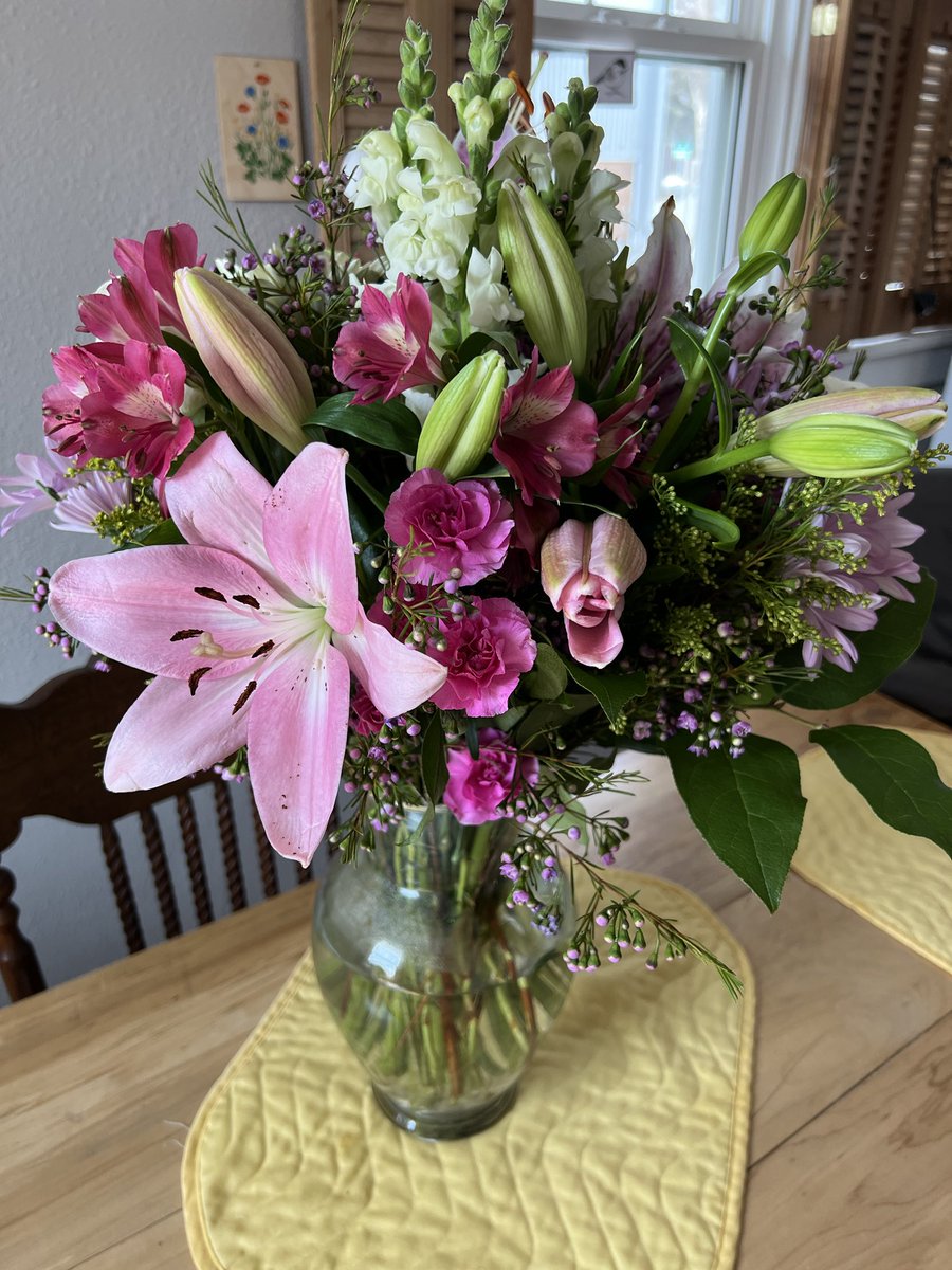 My flowers from you, CCRI, are even prettier today!!!  I love them. 😊