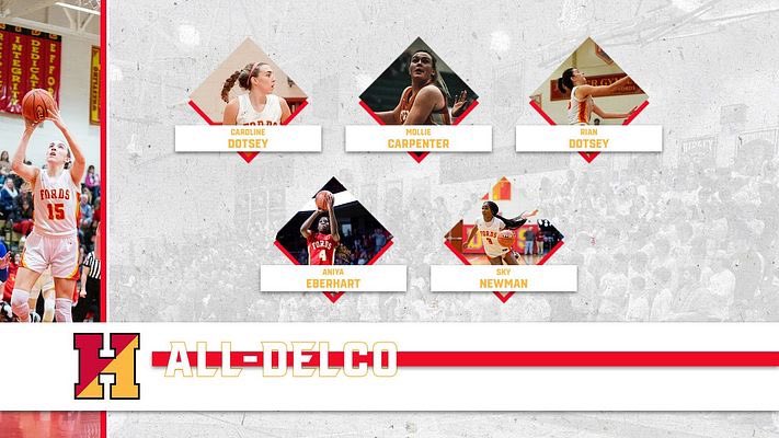 Fordsgbball's tweet photo. Congratulations to our 22-23 𝐀𝐥𝐥-𝐃𝐞𝐥𝐜𝐨 award winners!! 

@carolinedotsey      First Team
@aniya_eberhart      Second Team
@RianDotsey            Second Team
@mollcarpenter33  Second Team 
@Sky3Newman        HM

#Hpride #goFords https://t.co/hYqmsEfvWT