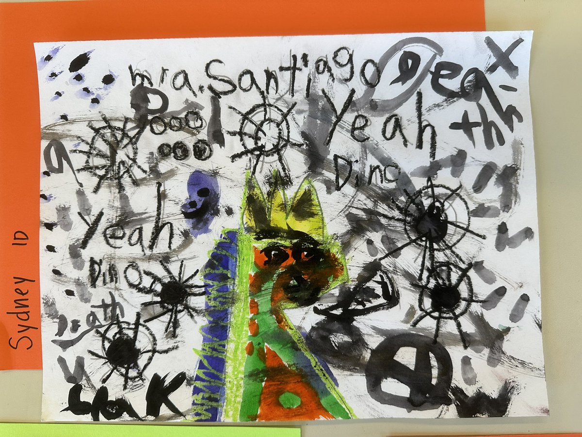 arteescuelakey's tweet photo. Los de primero dibujaron y pintaron al estilo de Jean-Michel Basquiat, artista neoyorquino quien hablaba español, inglés, y francés. https://t.co/YVWBCc9vYc