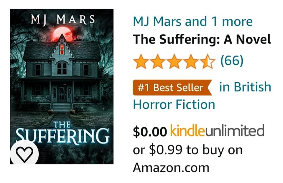 Get the #1 book in BRITISH HORROR FICTION for only 99 cents for a limited time!!!!