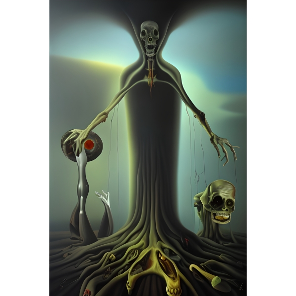SyntheticDali's tweet photo. Four new surreal images created for the Synthetic Dali Art Project. #AIart #AIArtwork #SyntheticDali #surrealism #surrealart #darksurrealism #digitalart #stablediffusion  2023-04-13 https://t.co/O6SBFTVzAA