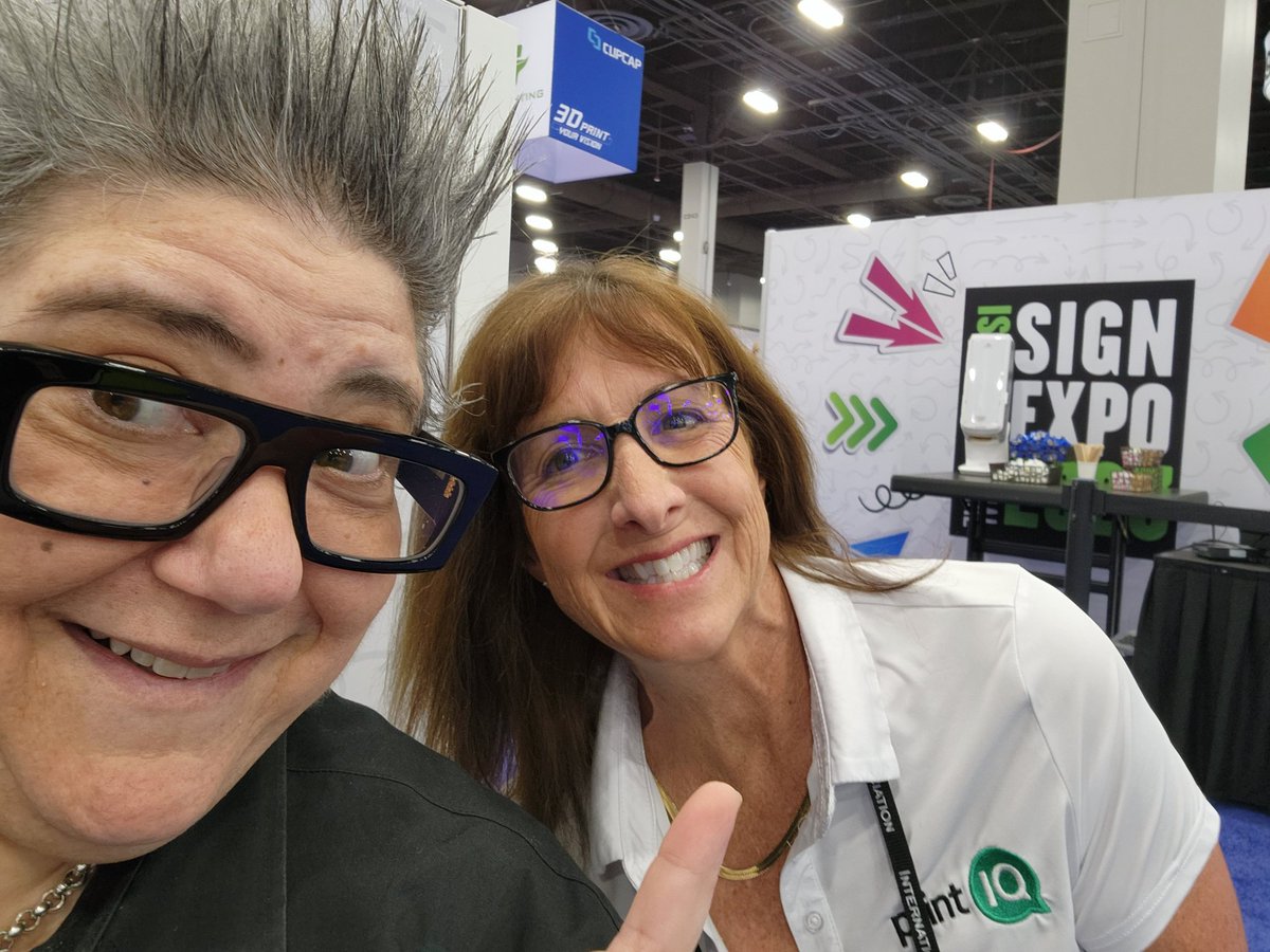 I love seeing the software companies I usually see at "commercial" print shows at the sign show. One workflow and set of tools to streamline automation amd productivity... and more as print and sign shops move towards 1 stop shops. <a href="/EnfocusSW/">Enfocus Software</a> <a href="/printIQGlobal/">printIQ</a> #pmc #Printerverse