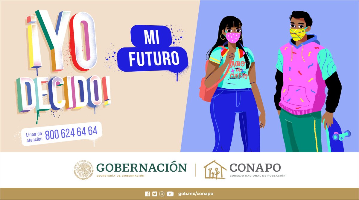CONAPO_mx's tweet photo. La segunda década de vida no es para cuidar hijas e hijos, es un tiempo decisivo para formarse, acceder a mayores niveles de escolaridad y a mejores condiciones laborales y de vida, antes de asumir las responsabilidades de la maternidad y de la paternidad.

#YoDecido mi futuro https://t.co/fXJJxSemdv
