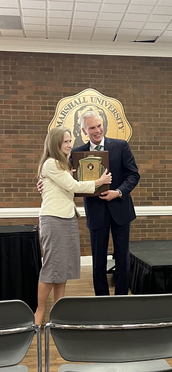 Math_MU's tweet photo. Congratulations to Dr. Laura Adkins who was awarded the Faculty Distinguished Service Award at the Marshall University Spring General Faculty Meeting! https://t.co/W2fzx5fsjA