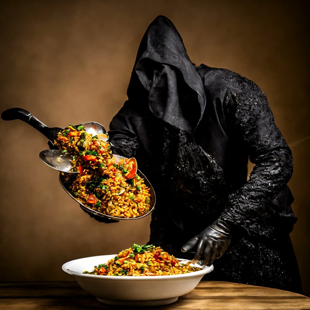 dalleeatspaella's tweet photo. The Reaper reaps paella soul 365
I tweet a random character (not today) eating paella every day. Guess who will be next.
#Midjourney #FreewayML #StableDiffusion #DreamBooth #WOMBO #dalle #dallemini #craiyon #AI #AIart #AIArtwork https://t.co/JhpjdRtkPQ