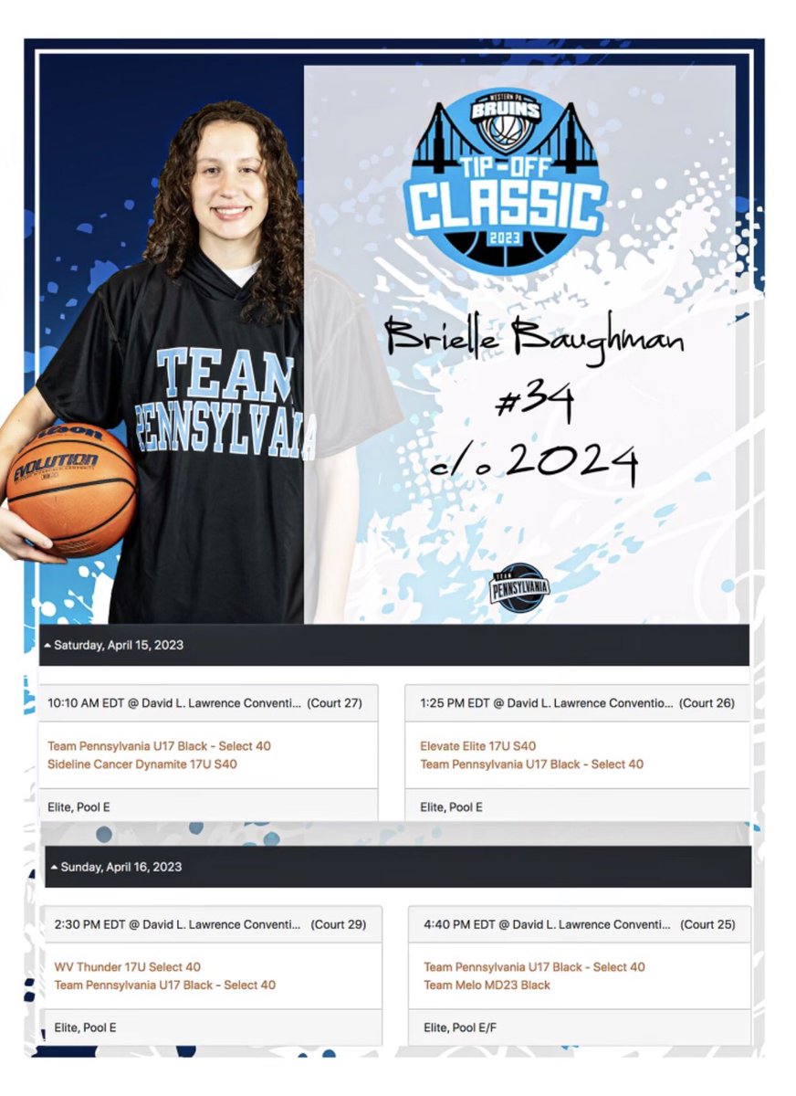 baughmanbrielle's tweet photo. Check us out this weekend! @TEAMPAHOOPS @TRDipp @GregoryCavoli @WPABruinsTipOff https://t.co/2sVOdEKIgX