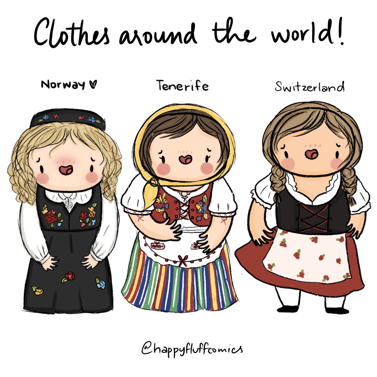 happyfluffcomic's tweet photo. Clothes from around the world pt1 @9GAG #art #illustration https://t.co/ncgVBjvK3P
