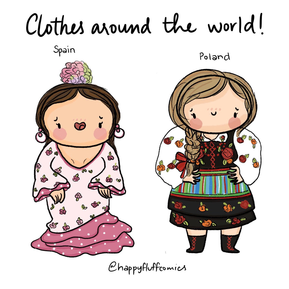 happyfluffcomic's tweet photo. Clothes from around the world pt1 @9GAG #art #illustration https://t.co/ncgVBjvK3P