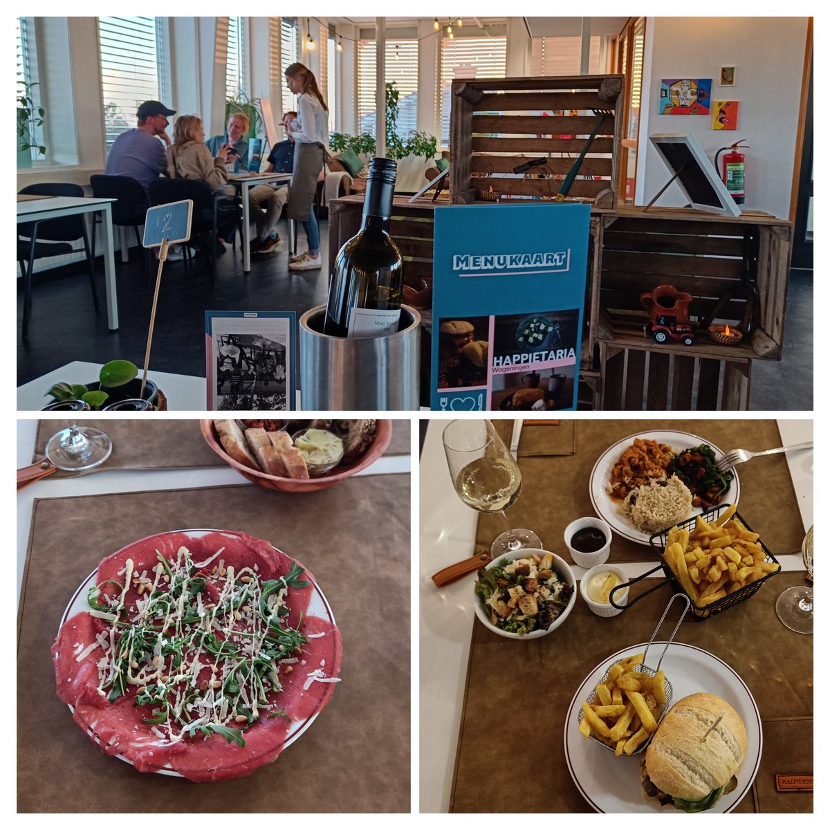 Vanavond heerlijk gegeten voor het goede doel. Een landbouwproject voor jongeren in Haïti. Happietaria in Wageningen. Super sfeer. Lekker eten. Echt een aanrader.