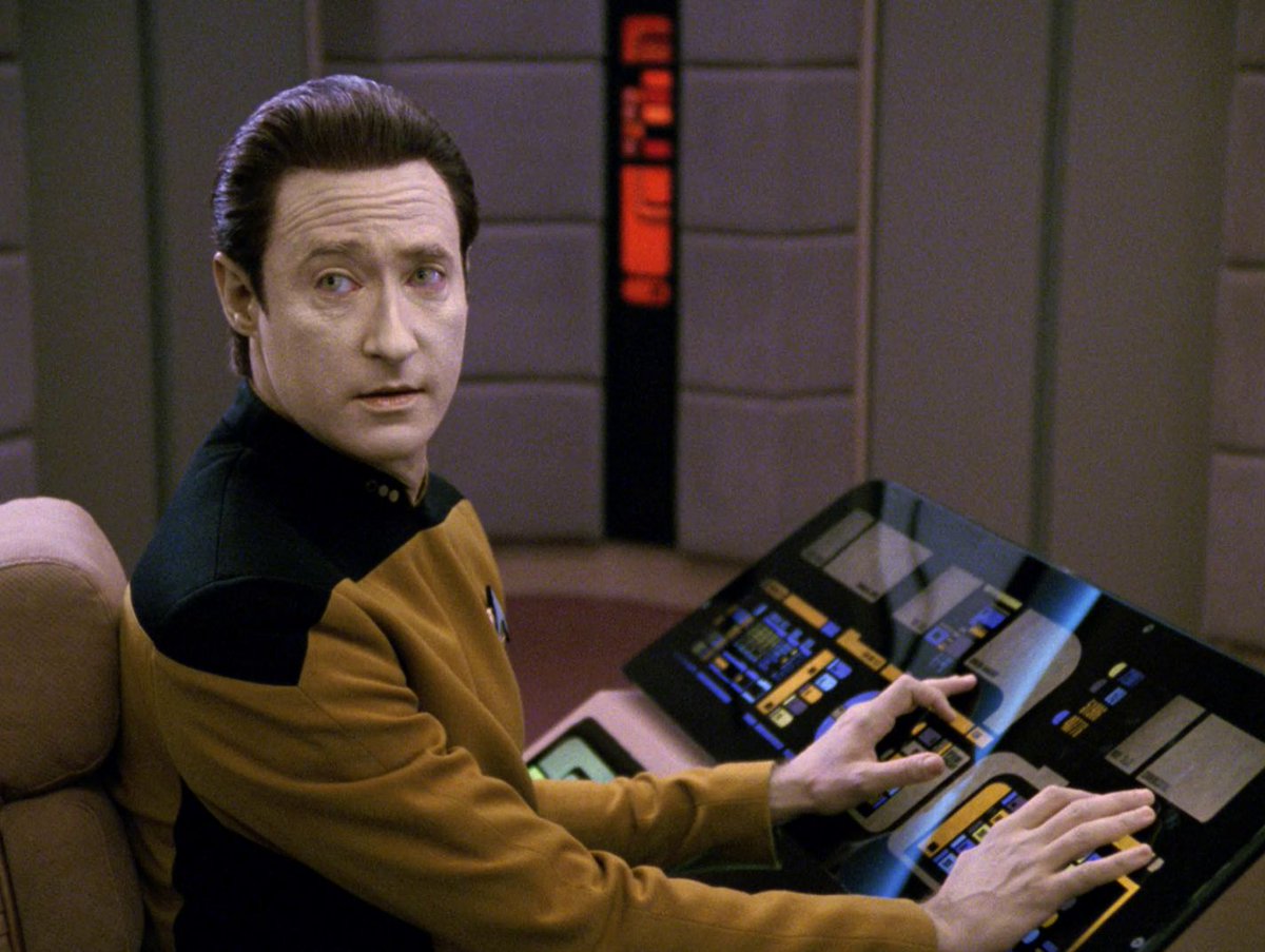 BrodyGrody's tweet photo. Are we feeling old yet? lol I liked seeing this framing again for Data in the new episode of Picard. #StarTrek https://t.co/DPPlu7FGkf