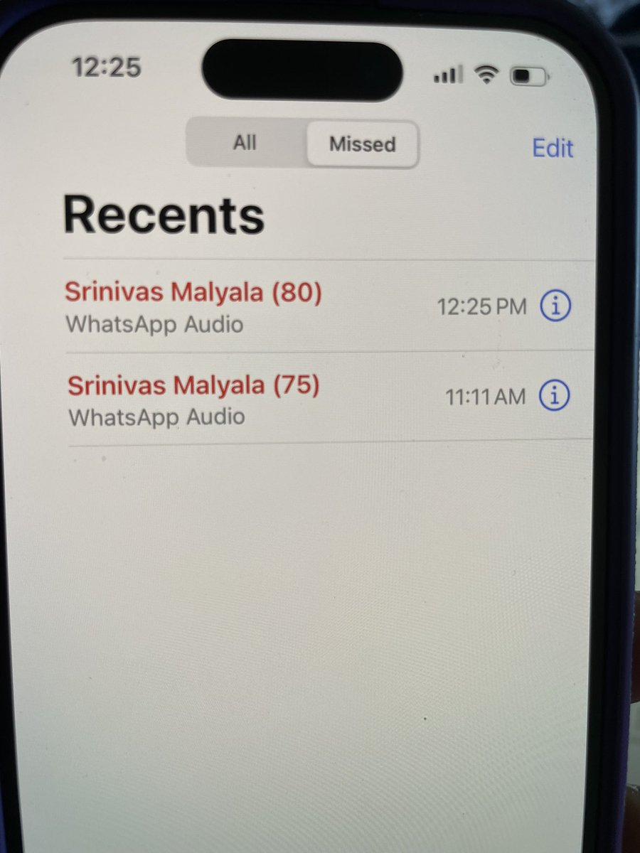 Srivas0506's tweet image. Having weird issue with WhatsApp from past 36+ hours. Getting automated call from one of my contact approximately for every 1min
none of them worked.
1) Blocking the contact 
2) uninstall and install app
3) Restart phone

#whatsapp #annoy #automatedcall
