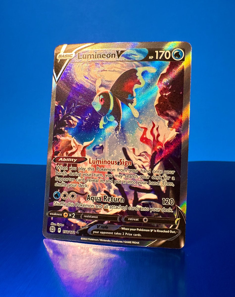 PokeballBillion's tweet photo. ❤️GIVEAWAY❤️
Lumineon V Alt Art Giveaway

Just Follow &amp; Retweet♻️ to be entered!

Winner Drawn April 19th! 

#giveaway #pokemon @BUYSELLTRADETCG https://t.co/yEKUKDuzBl