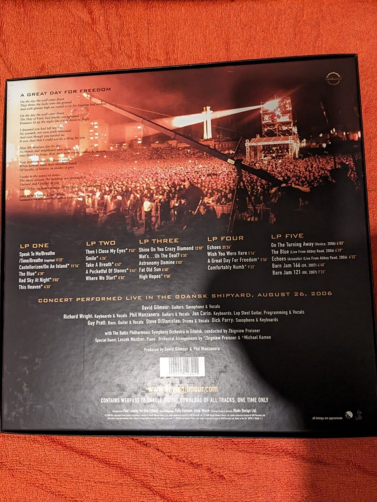 popsike.com on Twitter: "archived! GBP 282 | Live [lp] By David Gilmour 5 Album Vinyl Boxset #vinyl https://t.co/Even6ov1TZ https://t.co/8hdfSatTii" / Twitter