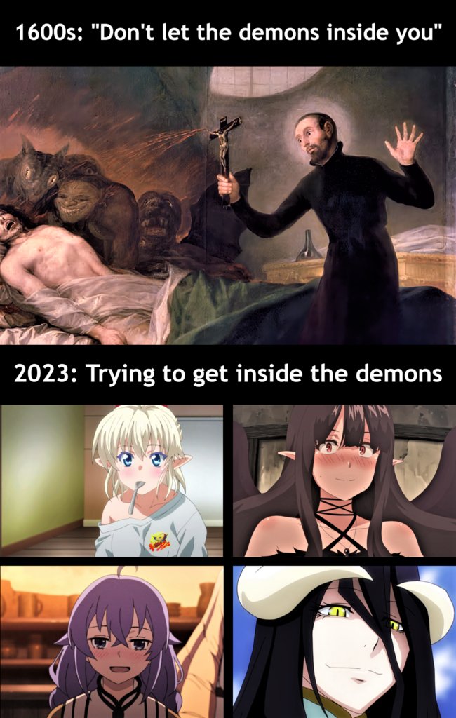 Anime memes on X: Demons sure are horny now Post:   #animemes #animememes #memes #anime   / X
