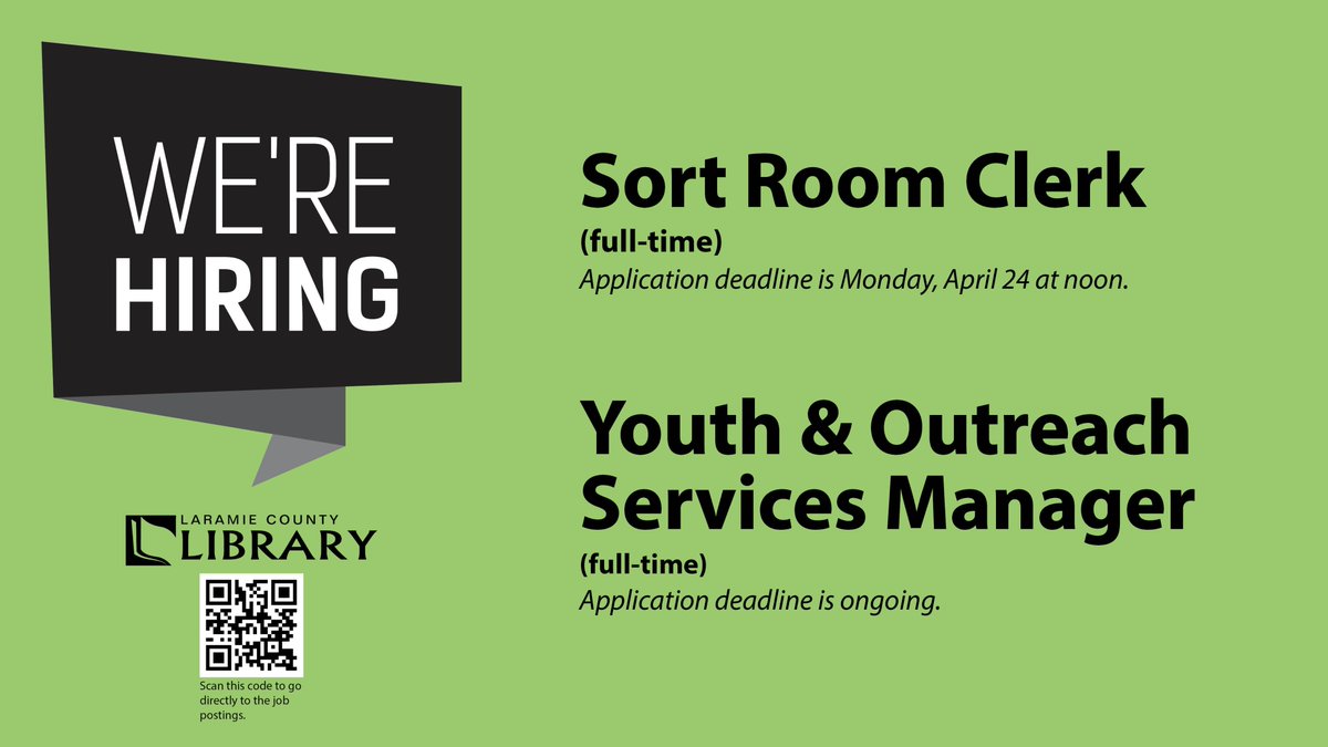 We are currently hiring for two open positions. Visit lclsonline.org/work/ to learn more and submit an application.