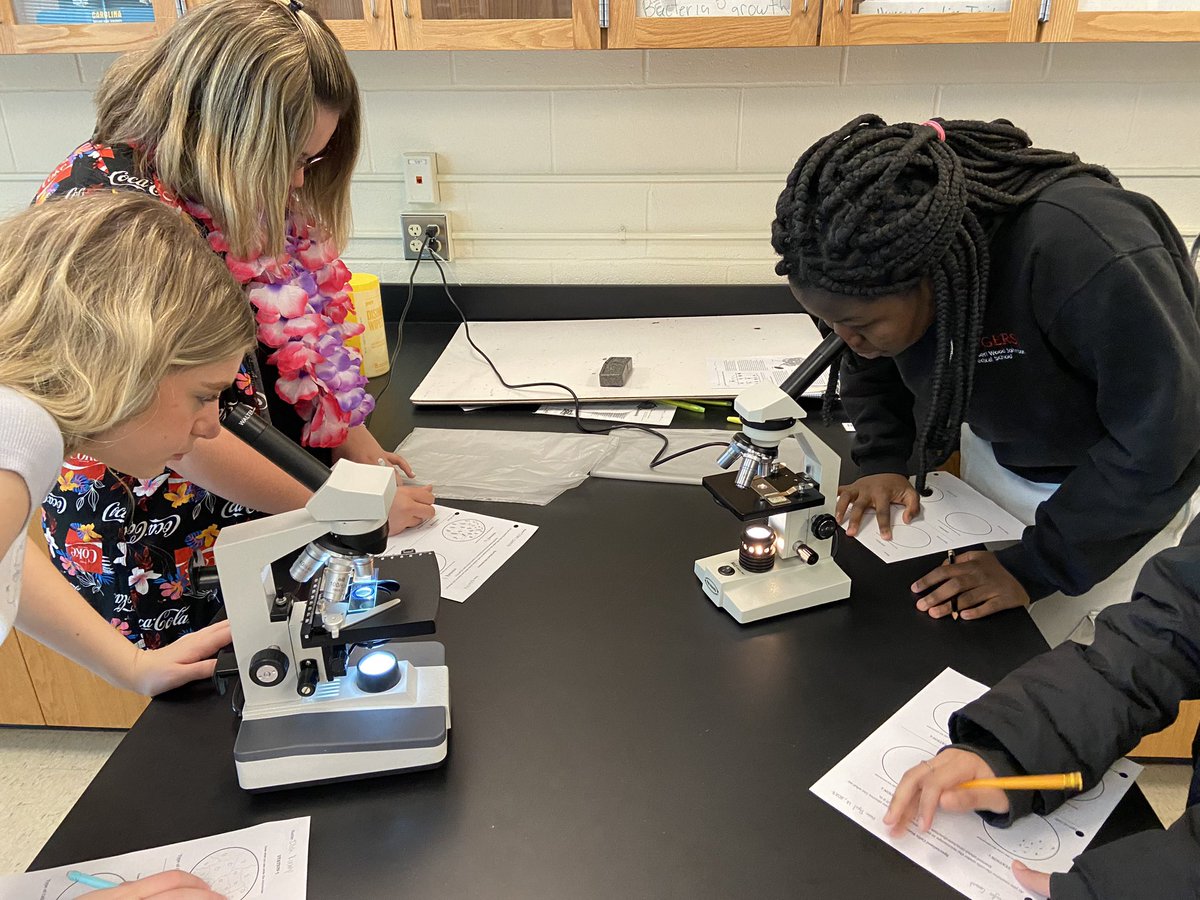 Ms_Calasso's tweet photo. Under the Microscope🔬

#Biology students used what they know about cell structure/function to guess each of our mystery cells!👀

@BectonHS #BectonScience https://t.co/C9DyP2oB8K