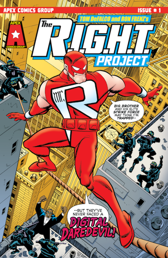 The right time for The R.I.G.H.T. Project is now! #tomdefalco #ronfrenz &amp; #salbuscema's new comic book is coming to comic shops. Use Previews #415 Retailer Order Form - American Mythology Productions section: RIGHT Project - CRV A - 1152 E 
retailerservices.diamondcomics.com/Login