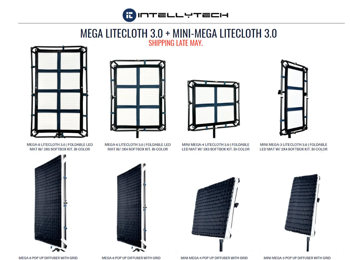 IntellytechLED's tweet image. Introducing Mega LiteCloth 3.0 and Mini-Mega LiteCloth 3.0 at NAB 2023- mailchi.mp/50c49696ff5b/e…