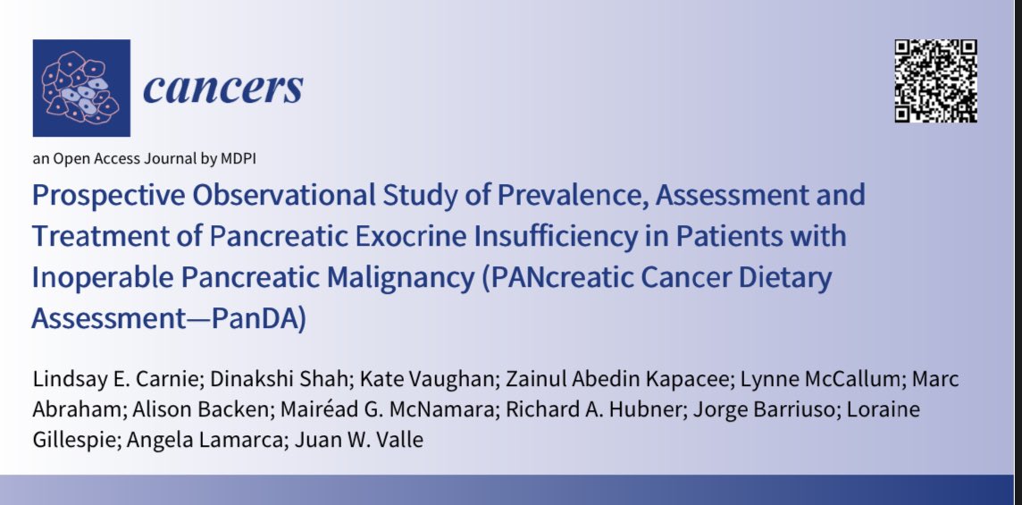 LindsayCarnie's tweet photo. Honoured to see PanDA published today in @Cancers_MDPI. Forever grateful for support over the past 5 years from colleagues, friends and family. 
@PancreaticCanUK @ncukcharity #pancreaticcancer #PEI 
Check out the paper 👇🏻
https://t.co/T7xK4Ppc6B #mdpicancers https://t.co/P5JqLxwPFx