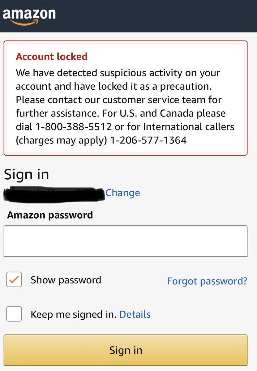 CLeeK23's tweet photo. @AmazonHelp This is what I get every time. 2 weeks trying to get help https://t.co/P3xBv14n54