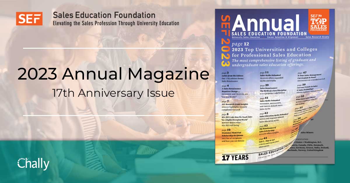 Find out which universities made the #TopSalesPrograms list this year in the 17th Anniversary edition of the SEF Annual magazine! bit.ly/3KE1Hzk