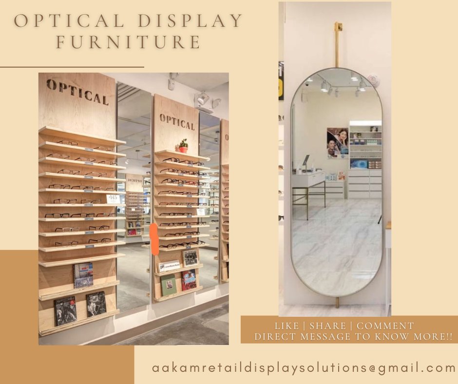 Shoot Up Your Shop Sales Sky High !! with Our Showroom Designing Services & Furniture Execution!!

Reply | Retweet | Like | Share | DM to Know More!!

#opticalshopdesign #opticalshowroomdesign #shopdesign #retaildisplay #retail #retailnews #optician #opticians #optometrist