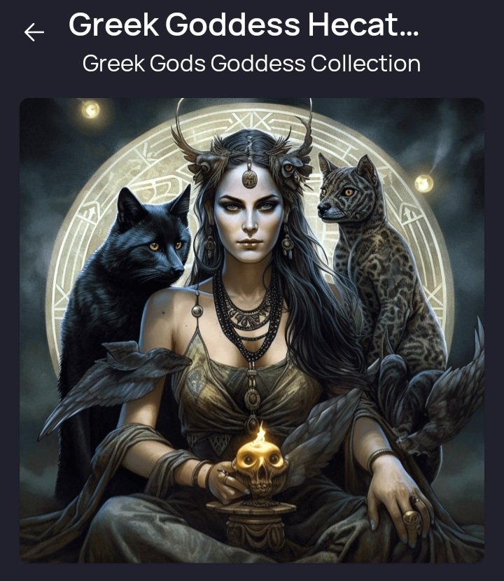 Technomonkee's tweet image. 🔥Giving 1 away 9 more minted market price 7 JENJ💥
Greek Goddess Hecate#10
⚠️This is the new art style, ⚠️guys
The winner will be announced tomorrow at 1 pm EST💯💨 
Tag some while you are at it.
Who's going to win???