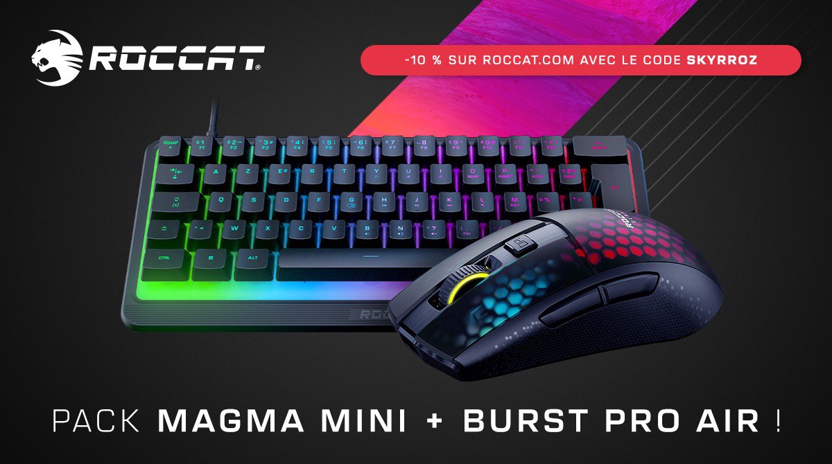 P'tit concours @ROCCAT ! 🔥

Pour participer ➡️ RT + Follow <a href="/ROCCATFrance/">Turtle Beach France (ex ROCCAT)</a> 

Au top ce petit clavier 60 % : roc.gg/MagmaMini

TAS : 20/04/23