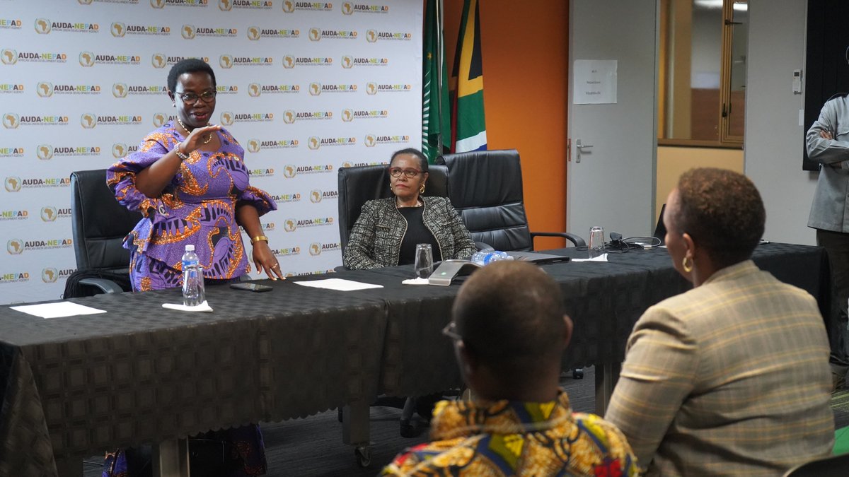 Ahead of the  the #AfCFTABF2023, the DCP of the <a href="/_AfricanUnion/">African Union</a>, <a href="/mnsanzabaganwa/">Dr Monique Nsanzabaganwa</a>, visited the CEO, <a href="/nardosbthomas/">Nardos BEKELE-THOMAS</a>  and engaged with staff about the AUDA-NEPAD's ongoing programmes and priorities. There was a mutual commitment to continue working together towards the #AfricaWewant