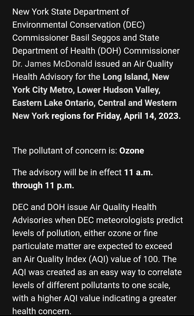 Summer levels of ozone in April