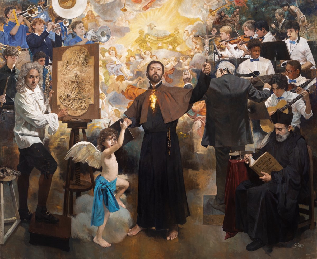 Nueva obra: "Los Jesuitas y las Artes II".

Óleo sobre lienzo, 335 x 274 cm. 

Pintura lateral izquierdo del tríptico realizado para el Antinori Center for the Arts en <a href="/JesuitTampaFL/">Jesuit Tampa</a> (Florida, EEUU).