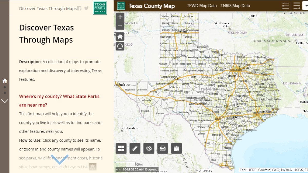 GeographicTexas's tweet image. Celebrate the 100th birthday 🎂 of @TPWDparks with this interactive map tinyurl.com/2ycc5n6x to find a park near you! 
Visit tpwd.texas.gov/calendar/100-y… for monthly party details scheduled by #TPWD. 
#interactivemap #TexasParks100