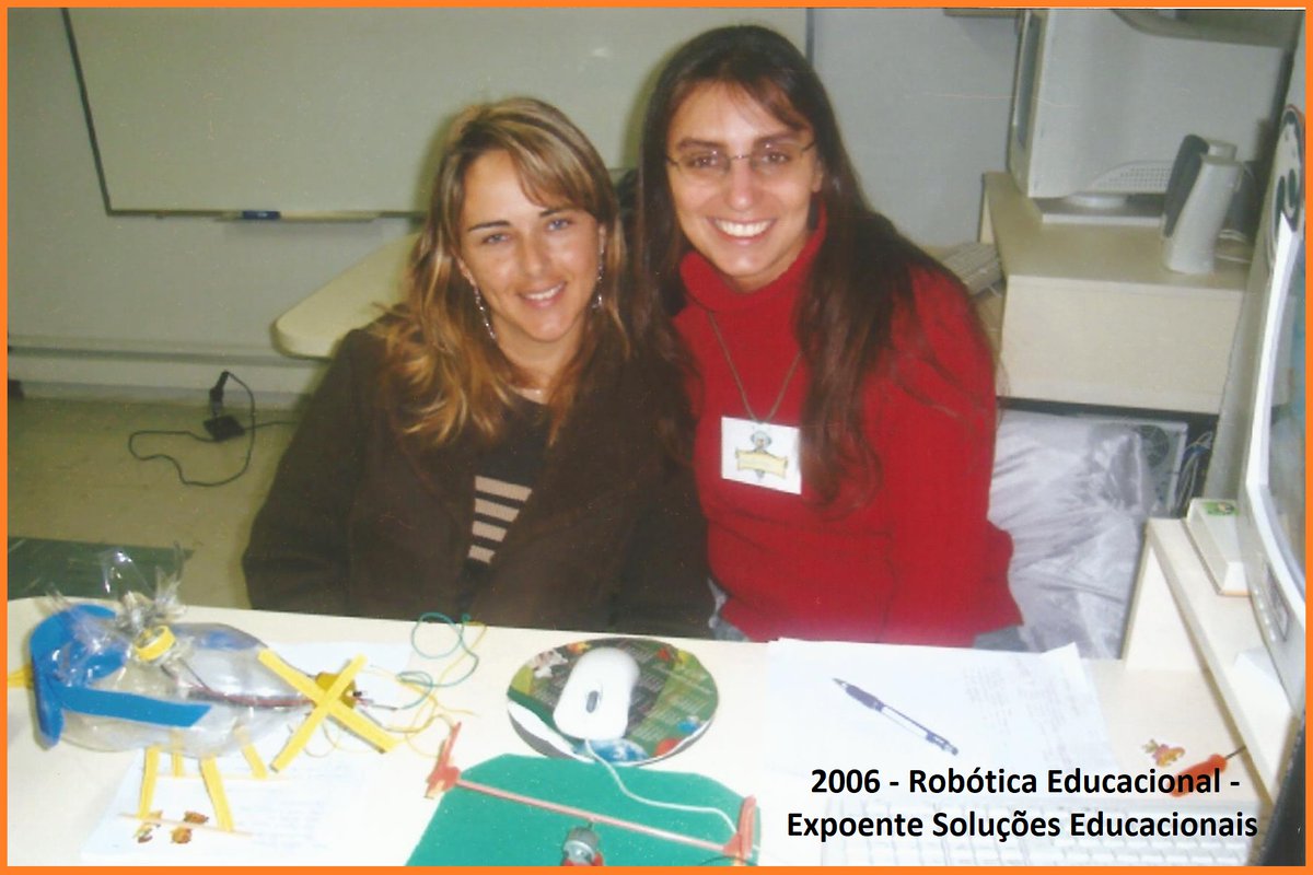 #TBT A colega Claudia Burigo e eu em 2006 na formação de #RobóticaEducacional realizada no Colégio #Expoente.👩🏼‍💻👩🏽‍💻 Acesse 📲:  linkedin.com/posts/tecnolog… 🤗,👩🏽‍💻👩🏽‍🏫 #tecnologiaeducacional #aprendizagemcriativa #STEM #metodologiasativas #projetos  #culturadigital #educaçãodigital